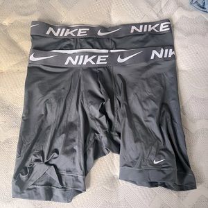 2 gray Nike boxerbriefs size large